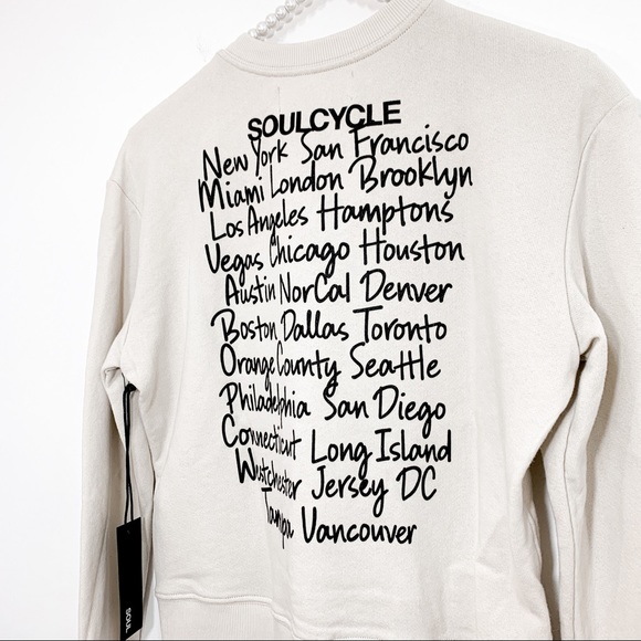 SoulCycle Mattie Crop Region Sweatshirt in Tan - Picture 4 of 9